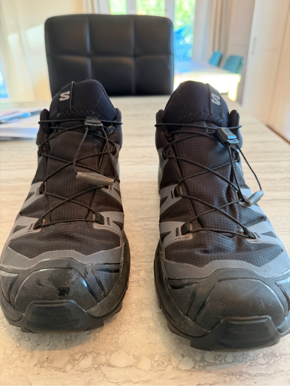 Salomon Black and Gray Men's Trail Running Shoes